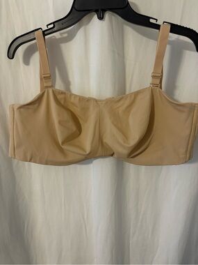 Cacique Beige Strapless Convertible Bra with Removable Straps
